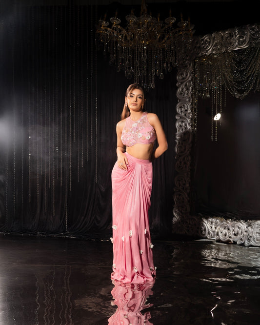 Rosavia – Onion Pink Drape Skirt