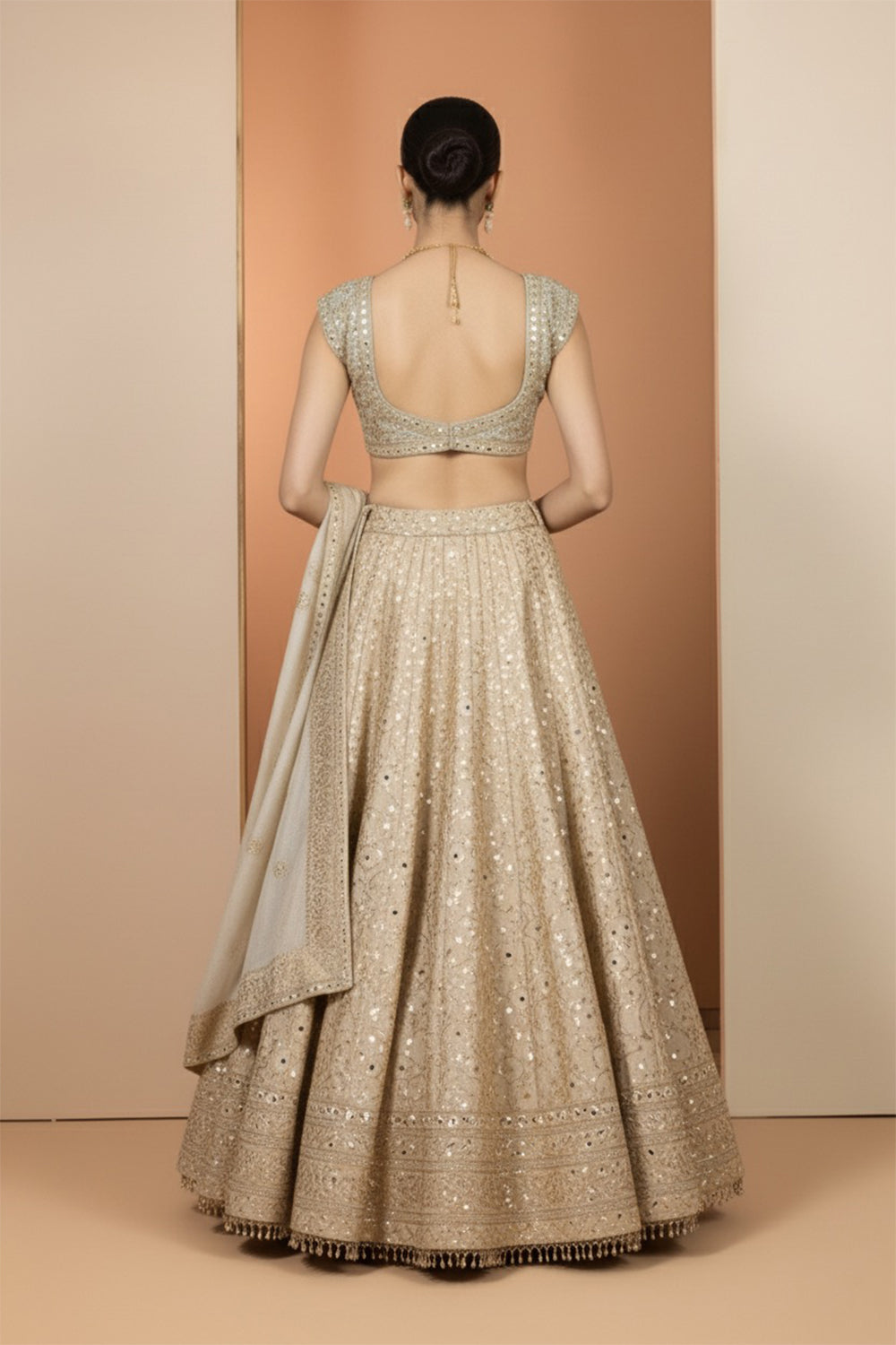 Ivory Lehenga Set