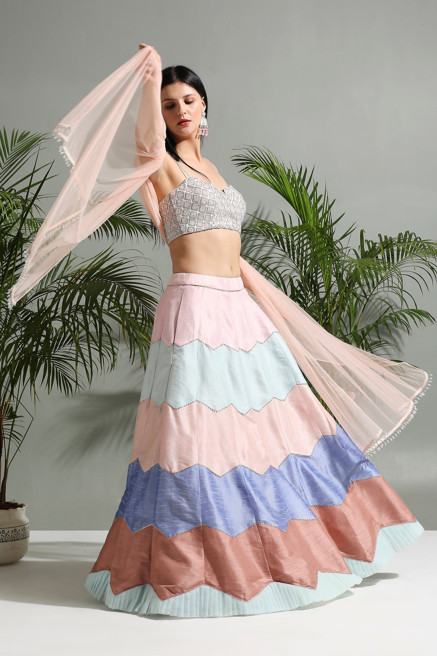 Multicolor lehenga set