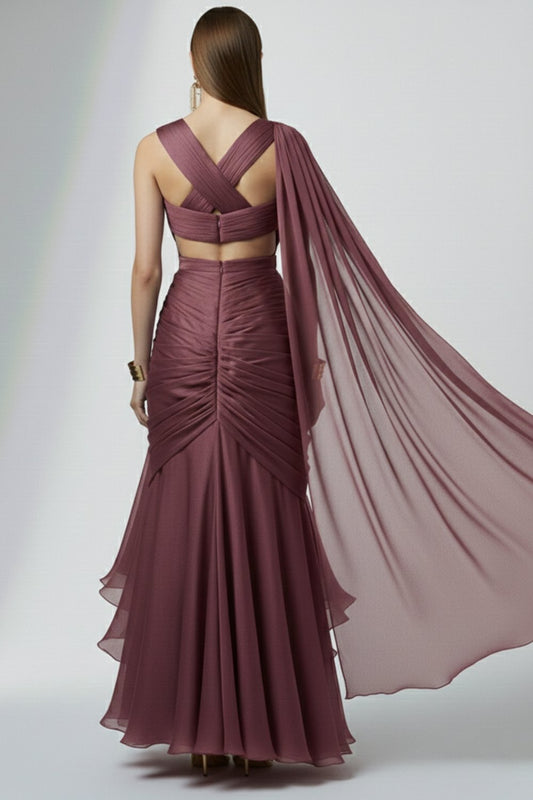 Dusty Rose Duchess Gown