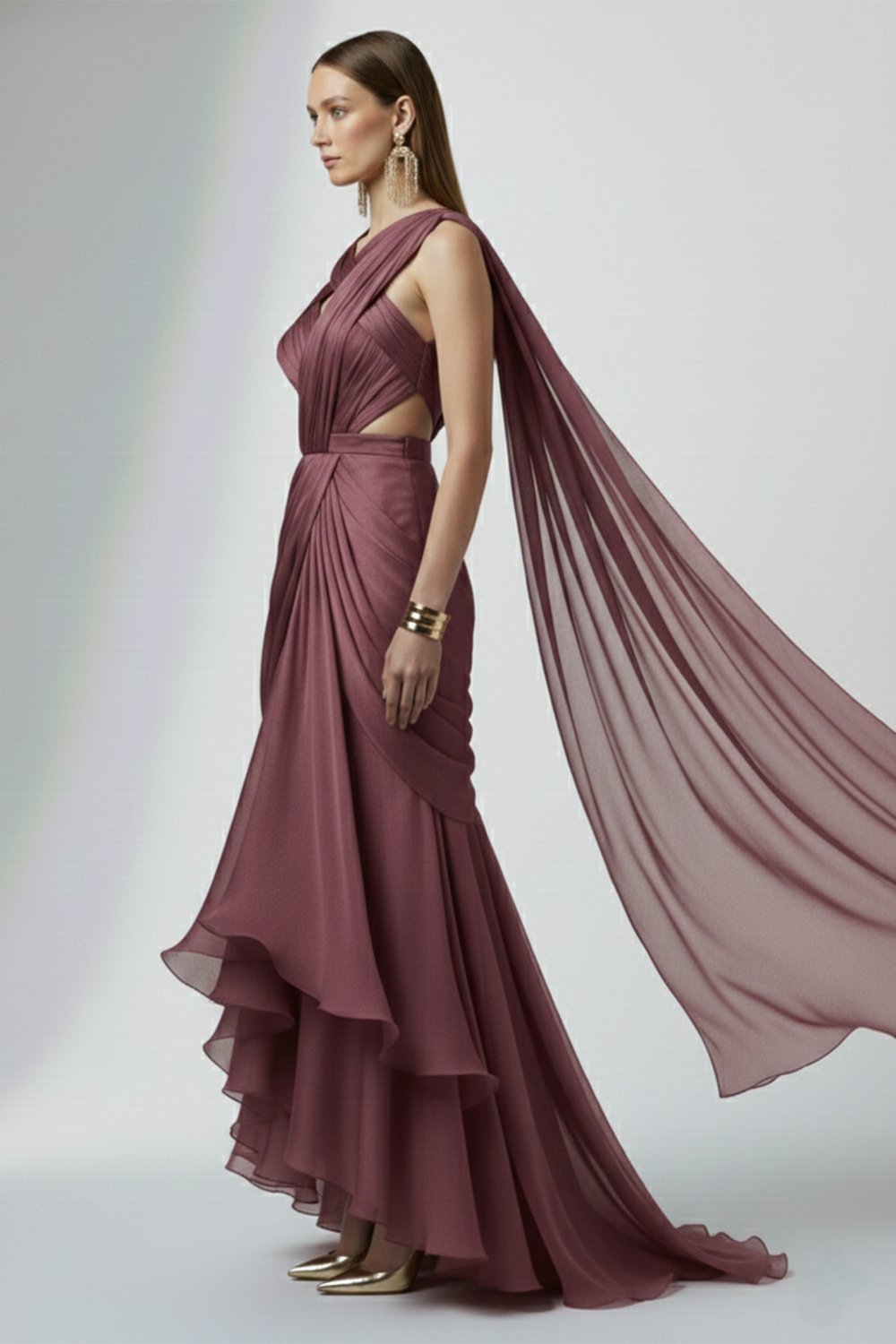 Dusty Rose Duchess Gown