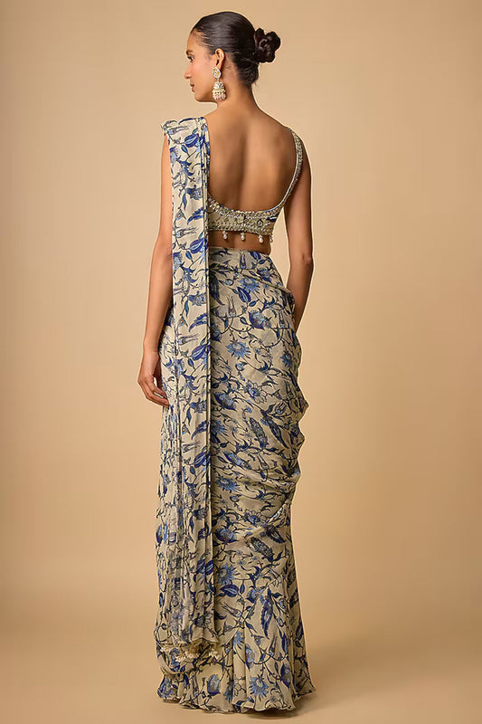 Printed Saree Set