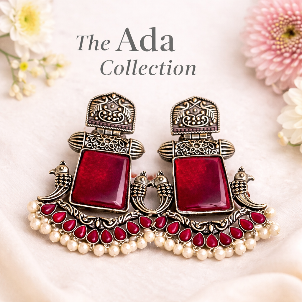 The Ada Collection - Oxidised Earrings In Canada