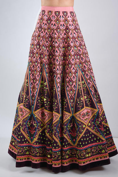 Deep purple lehenga set