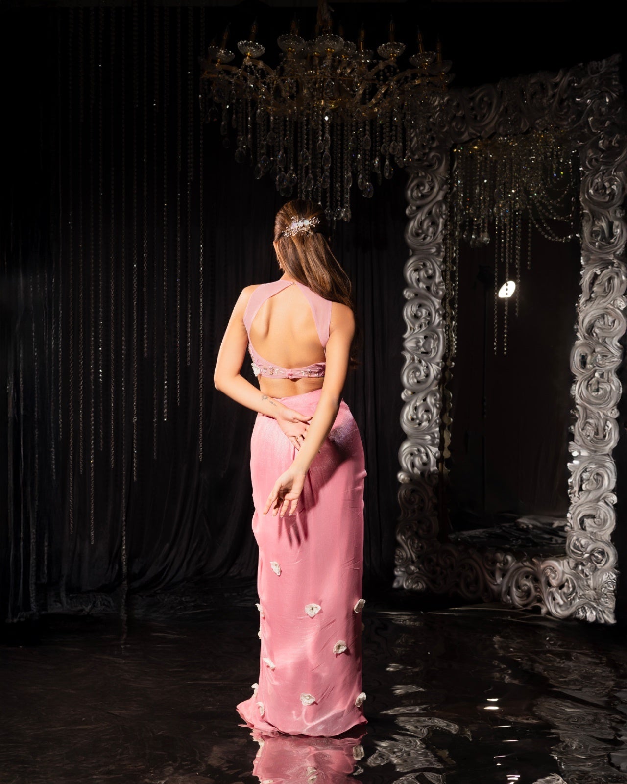 Rosavia – Onion Pink Drape Skirt