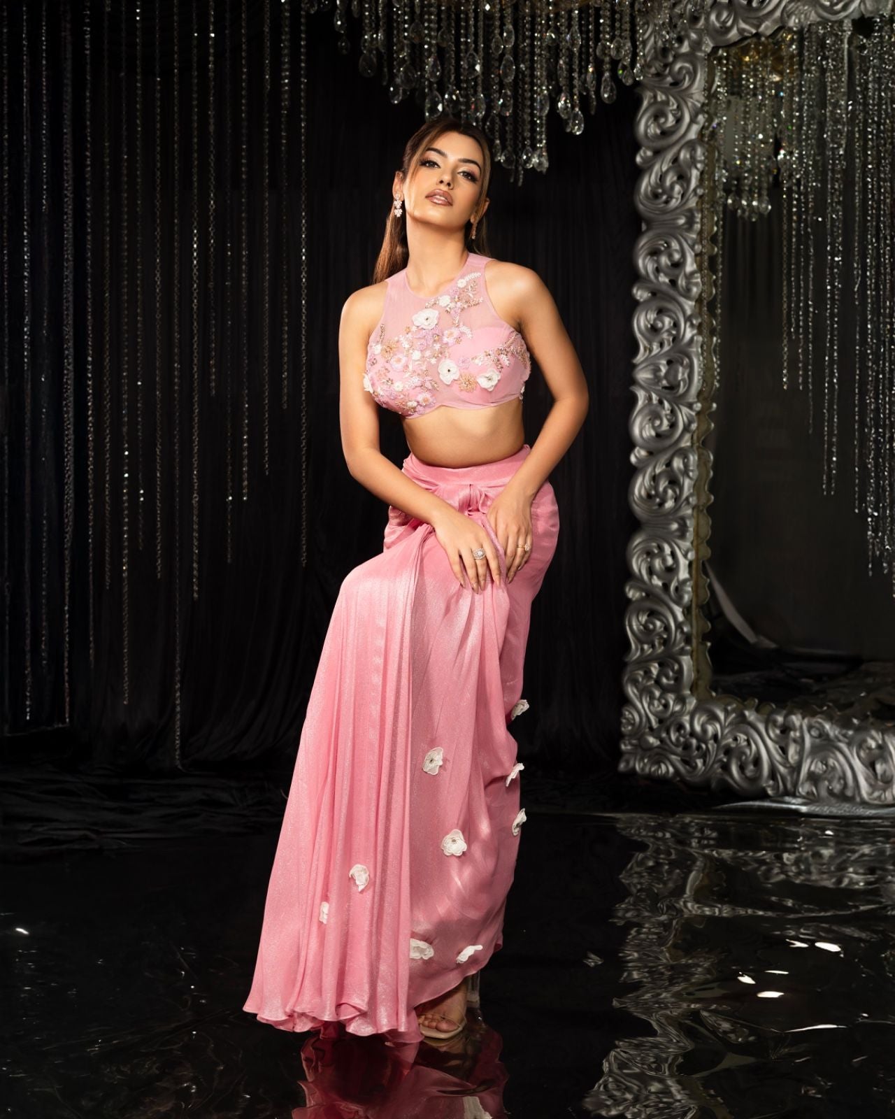 Rosavia – Onion Pink Drape Skirt