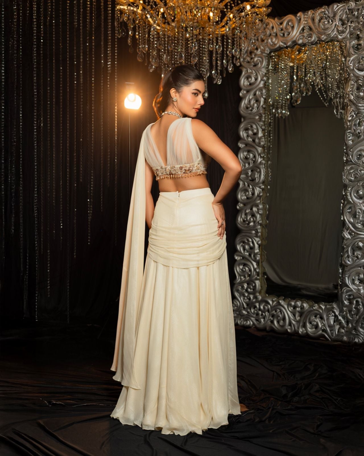Aureira – Sandstone Drape Saree