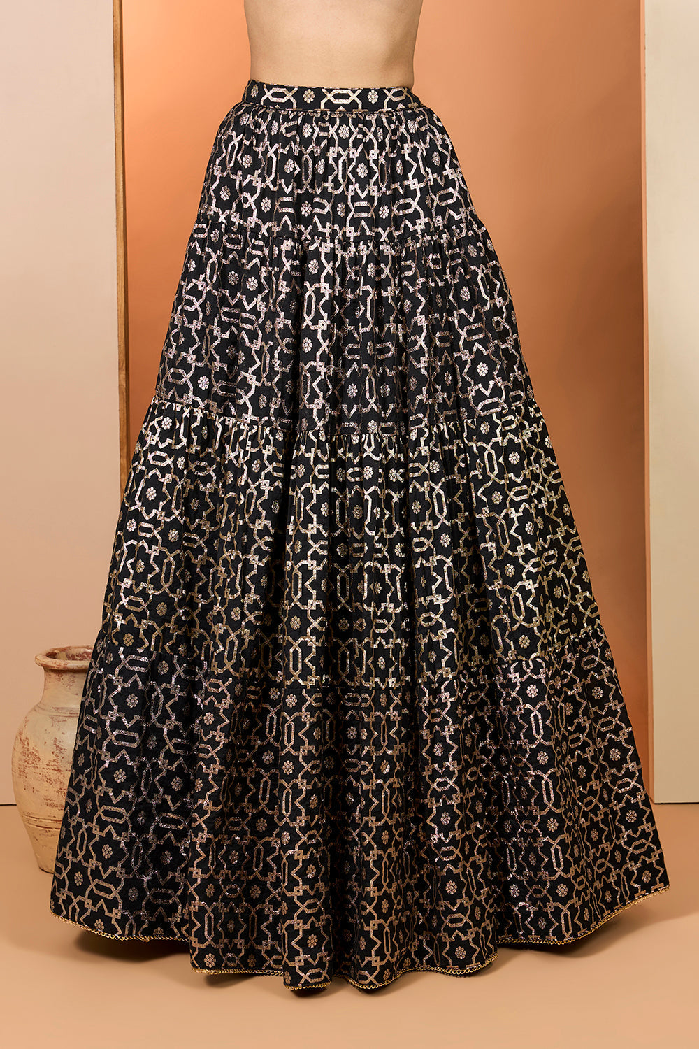 Black  Lehenga Set