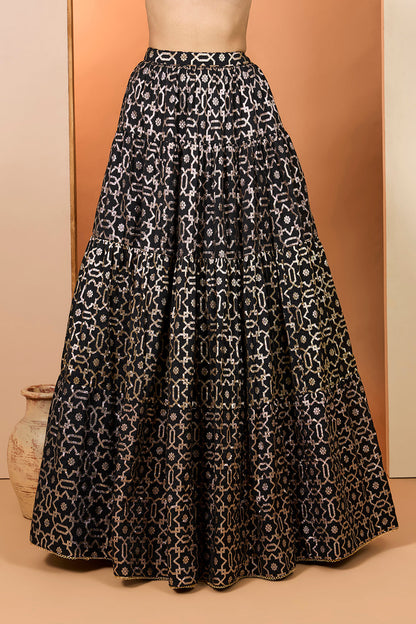 Black  Lehenga Set