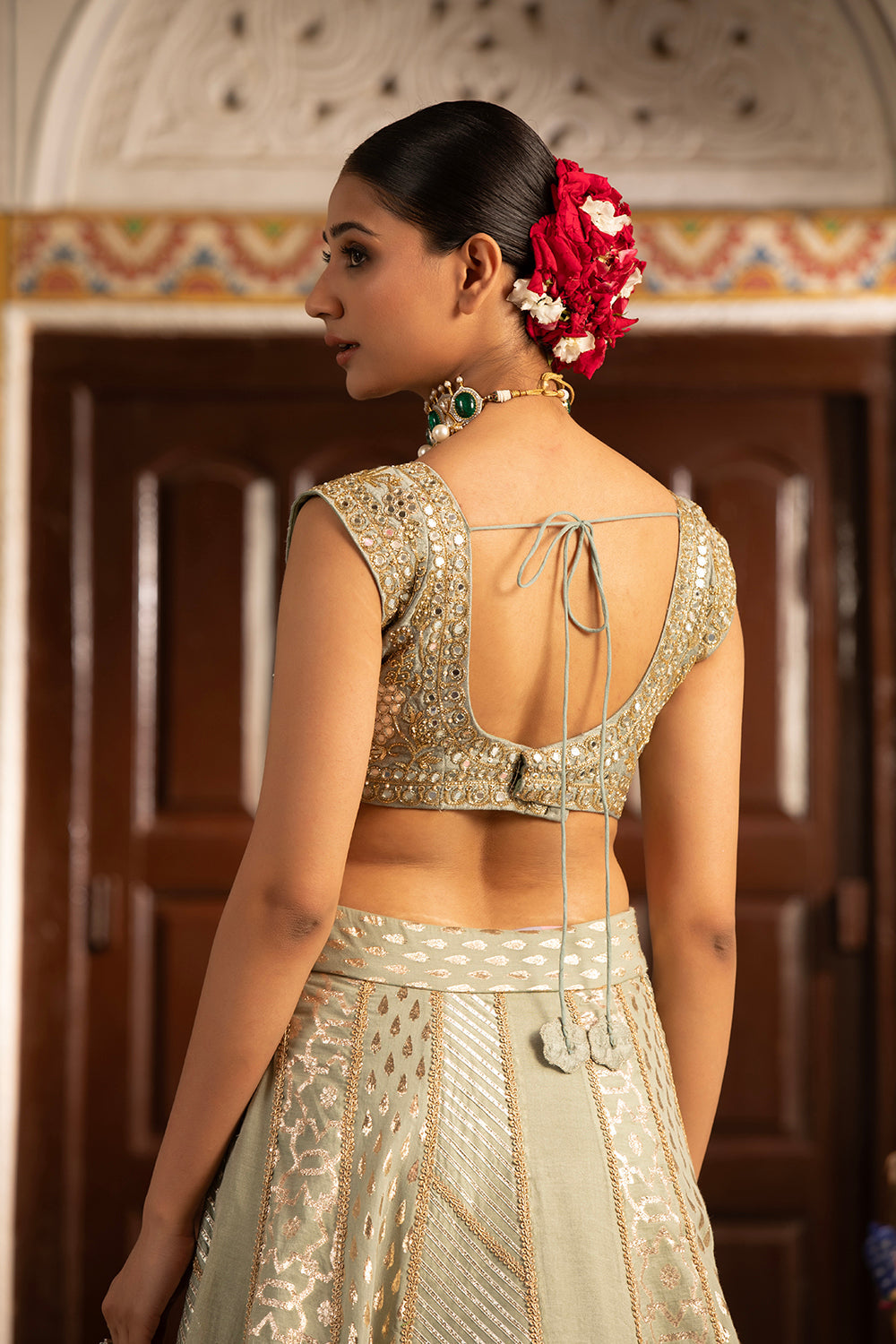 Green Lehenga Set