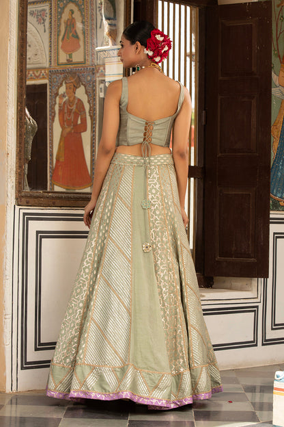 Green Lehenga Set