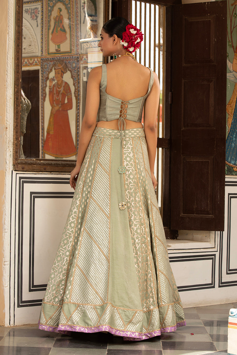 Mehak Bakshi in Green Lehenga Set