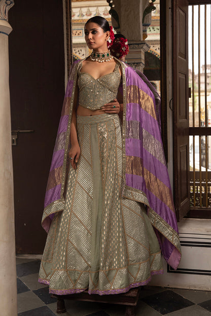 Mehak Bakshi in Green Lehenga Set