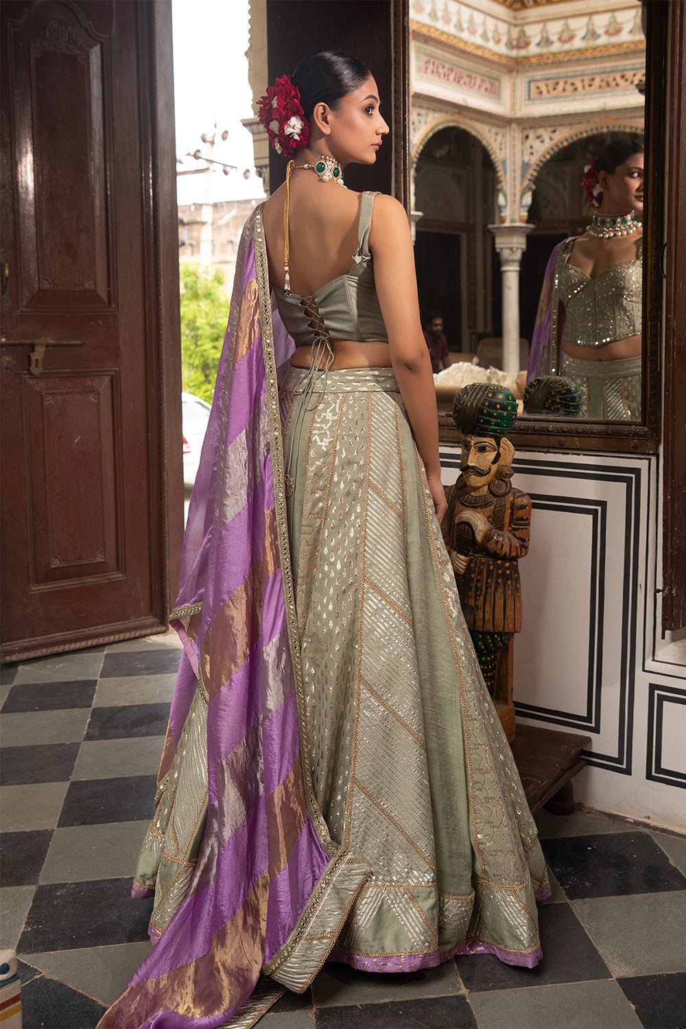 Mehak Bakshi in Green Lehenga Set