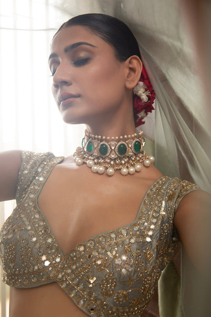 Green Lehenga Set