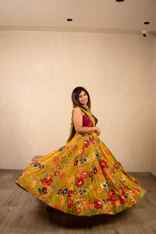 Vibrant Floral Chaniya Choli