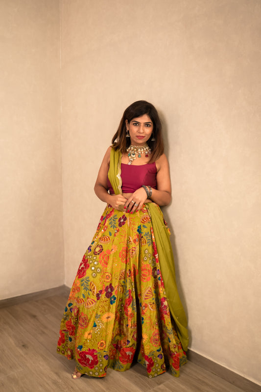 Vibrant Floral Chaniya Choli