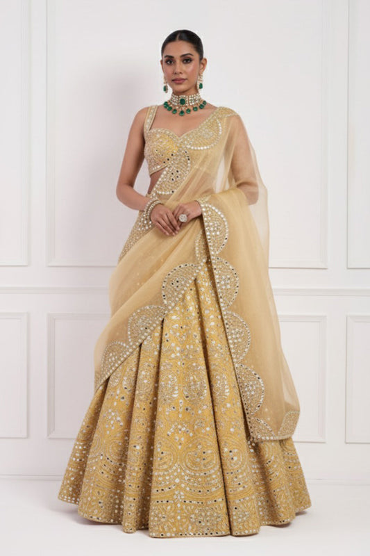 Pastel Yellow Lehenga Set