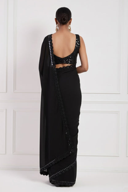 Black Saree Set