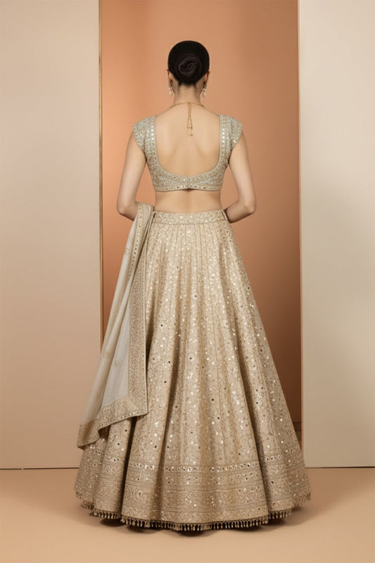 Ivory Lehenga Set