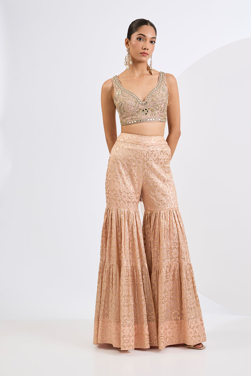 Blush Jacket Garara Set