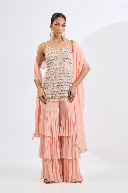 Peach Garara Set