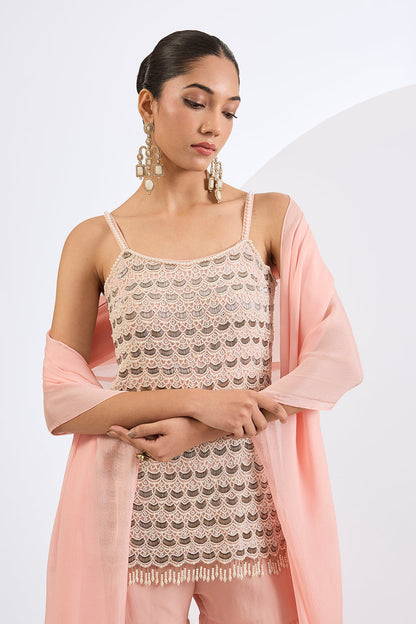 Peach Garara Set