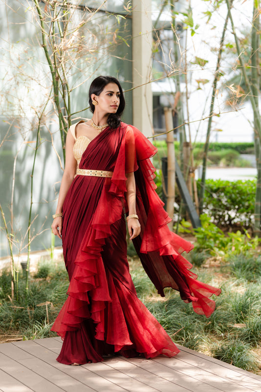 Lara Ruffle Saree
