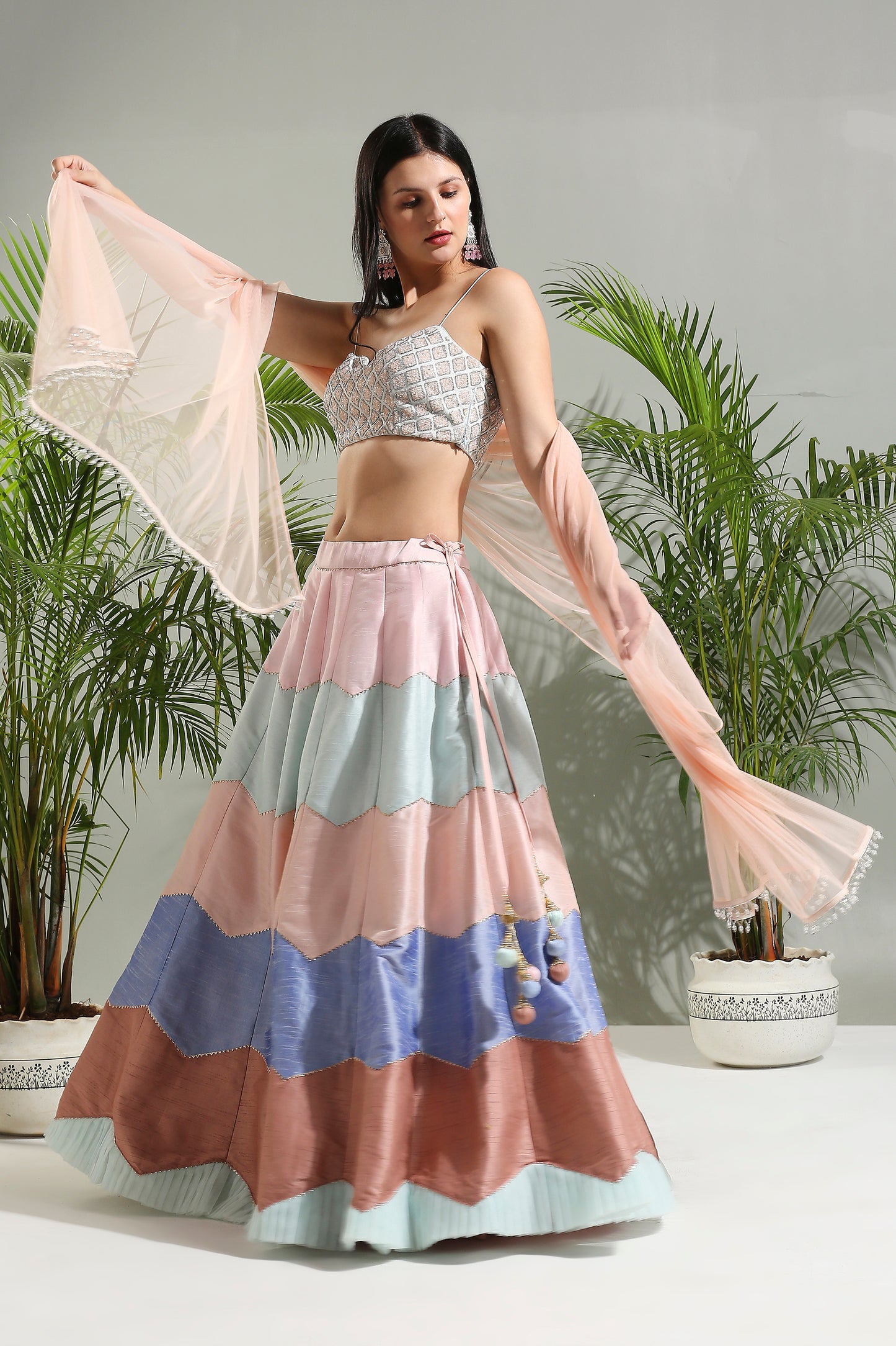 Multicolor lehenga set