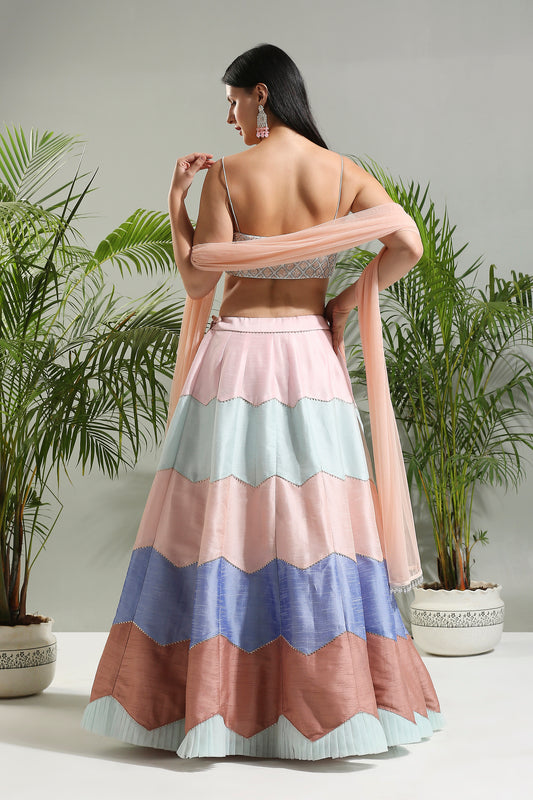 Multicolor lehenga set