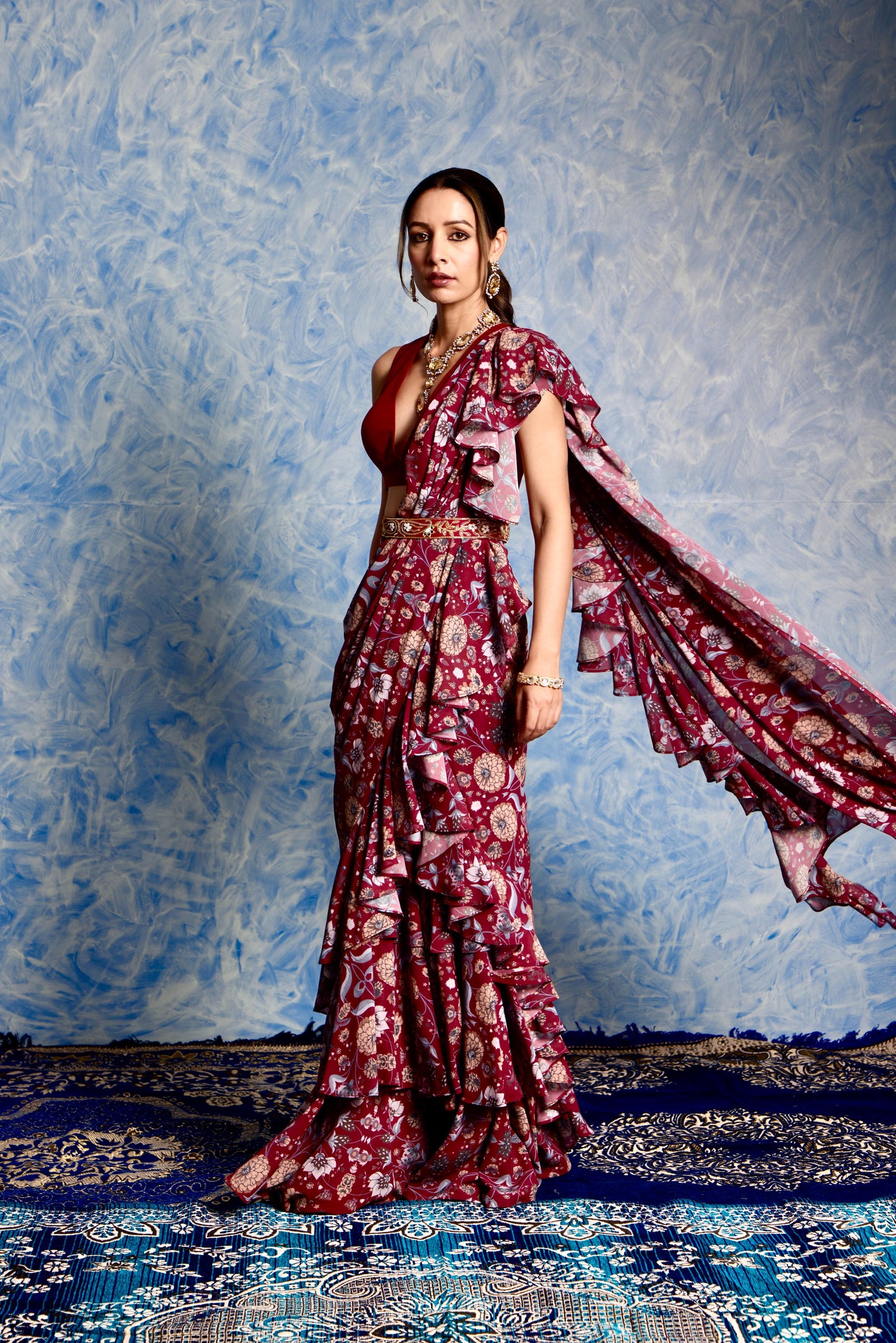 Nitara Ruffle Saree