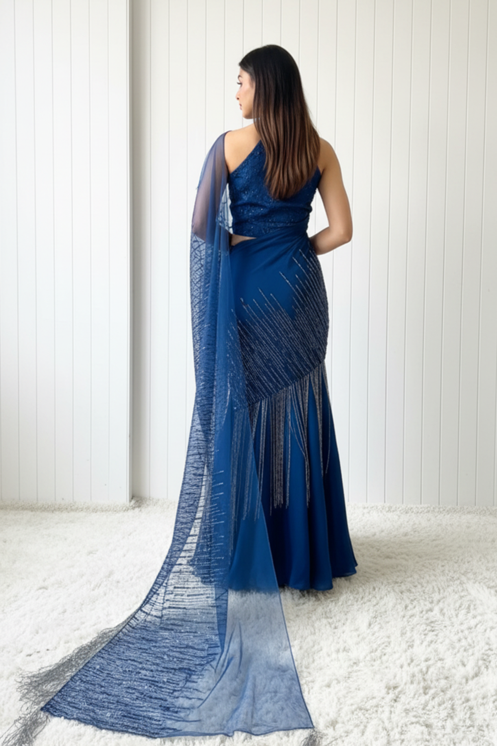Fish Cut Skirt,Top,Drape
