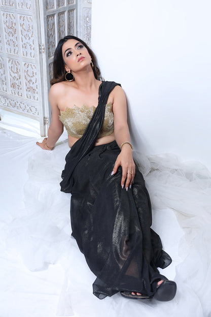 Shadow Bloom Saree