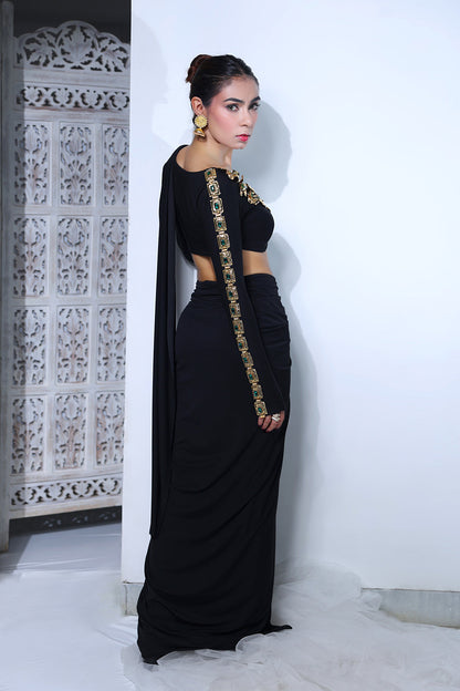 Midnight Alloy Saree