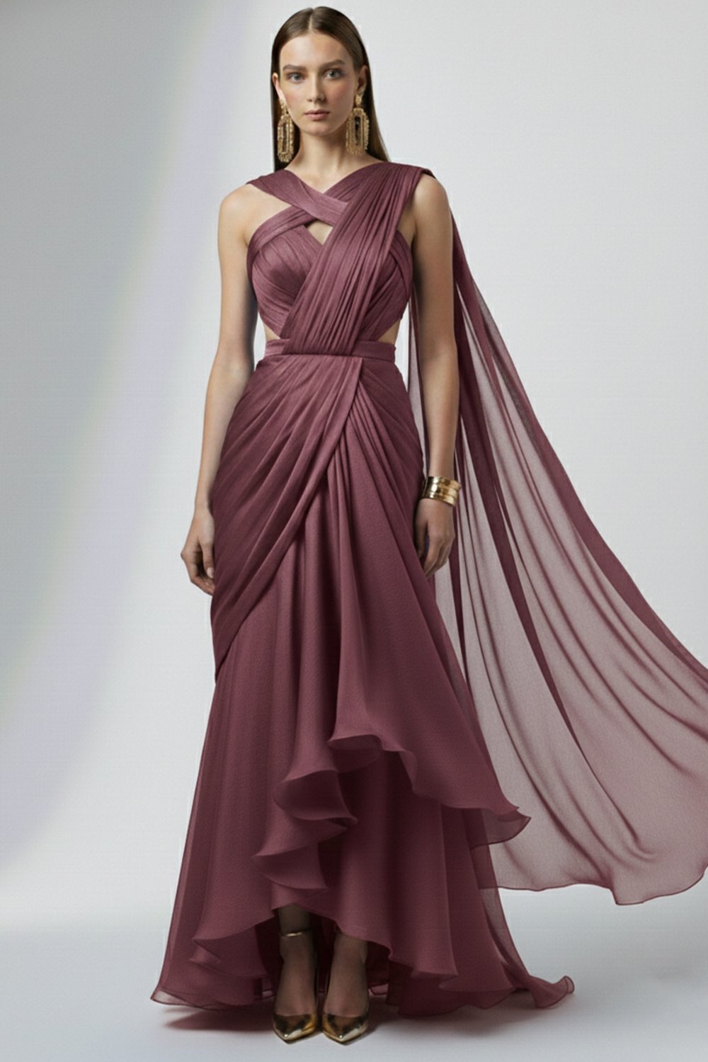 Dusty Rose Duchess Gown