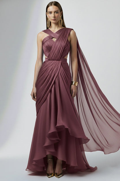 Dusty Rose Duchess Gown