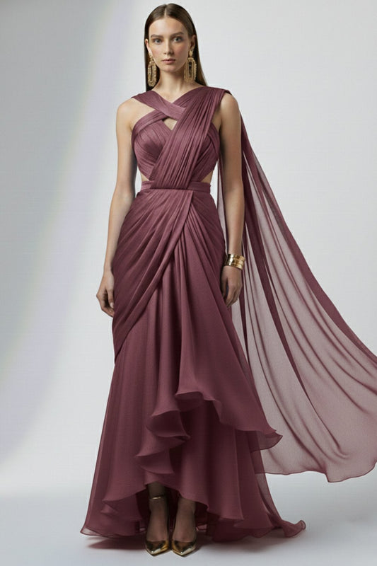Dusty Rose Duchess Gown