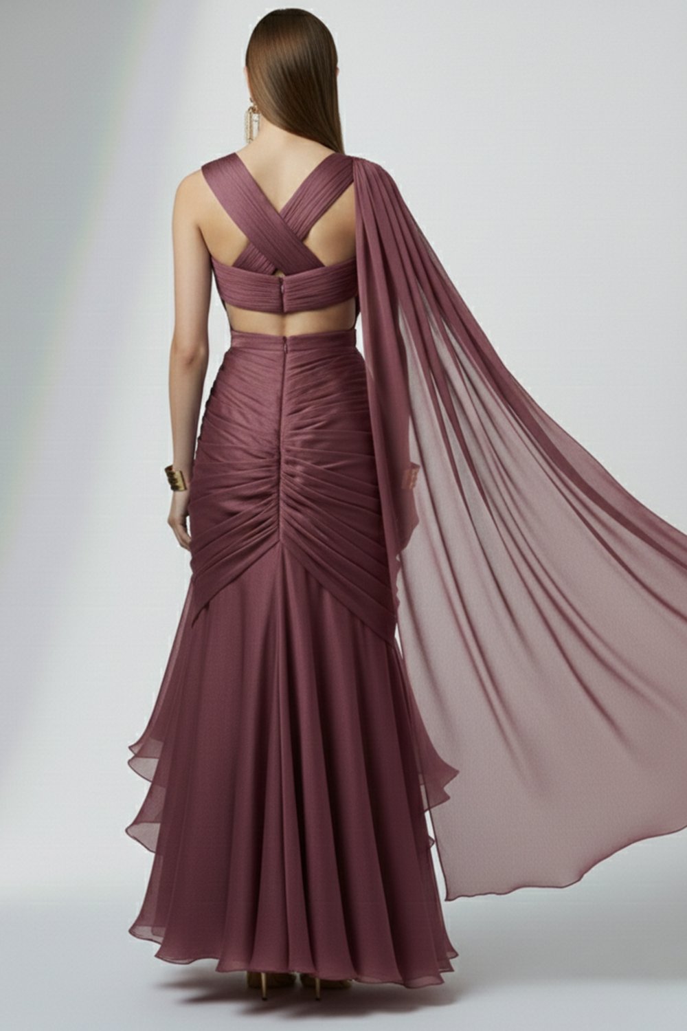 Dusty Rose Duchess Gown