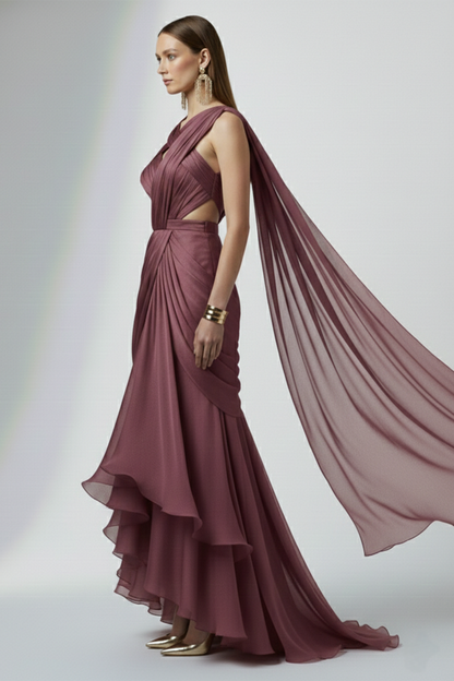 Dusty Rose Duchess Gown