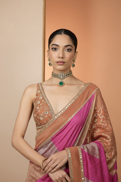 Handloom Silk and Banarasi Chnaderi Silk Saree