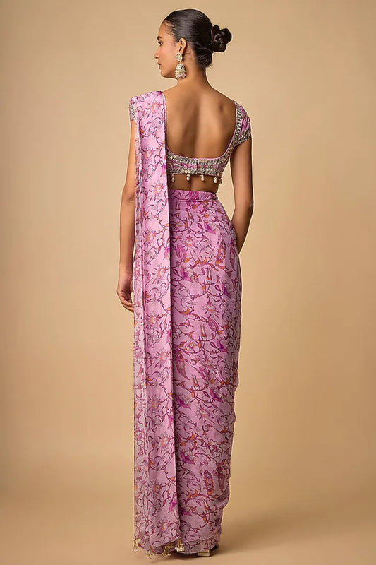 Lilac Saree Set