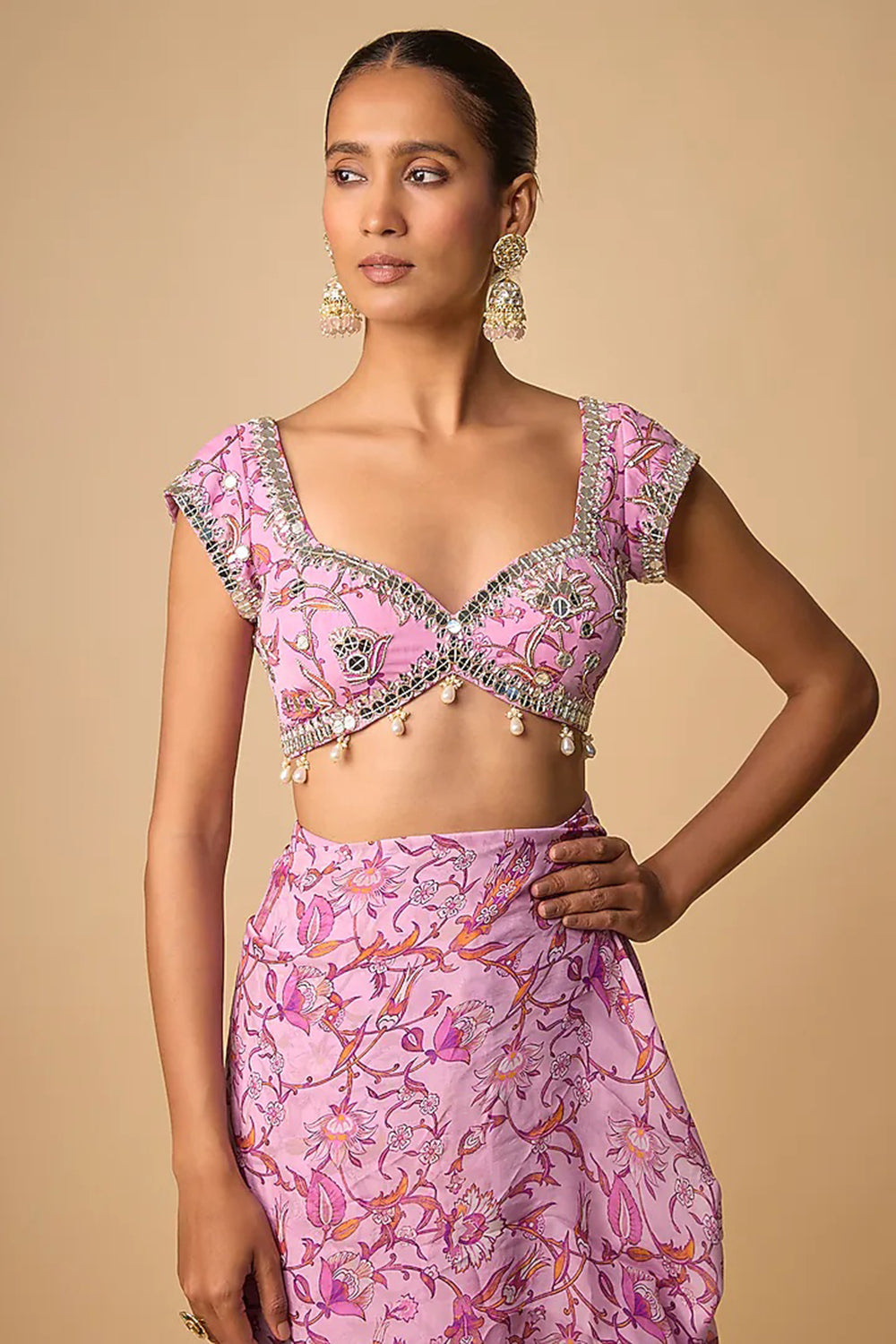 Lilac Saree Set