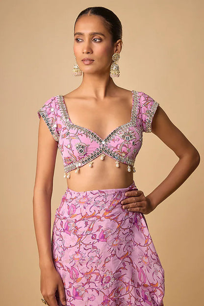 Lilac Saree Set