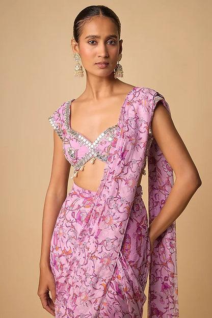 Lilac Saree Set