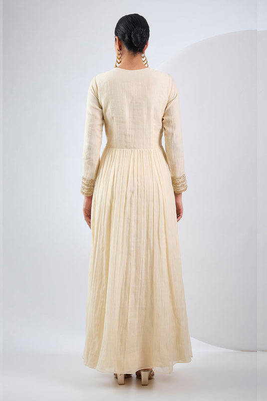 Ivory anarkali set