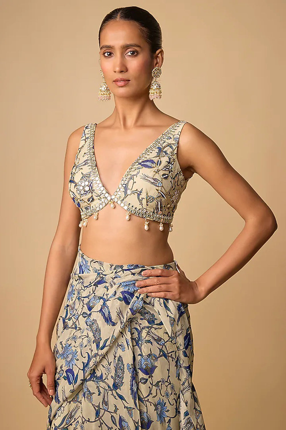 Printed Saree Set