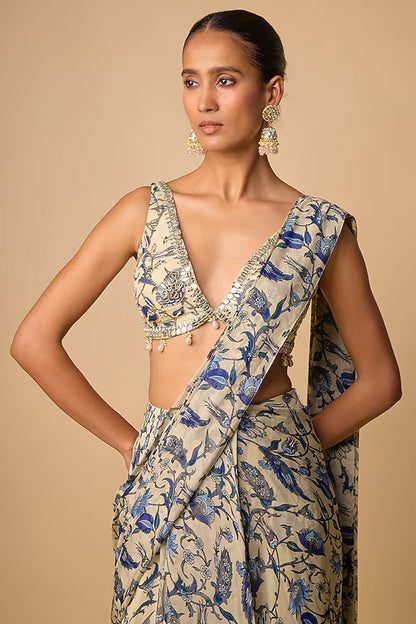 Printed Saree Set