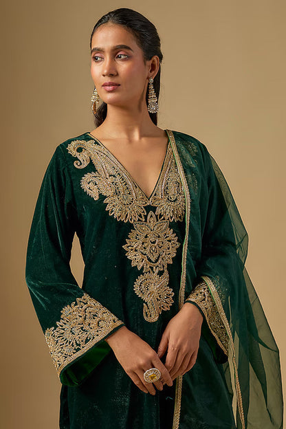 Velvet Kurta Set