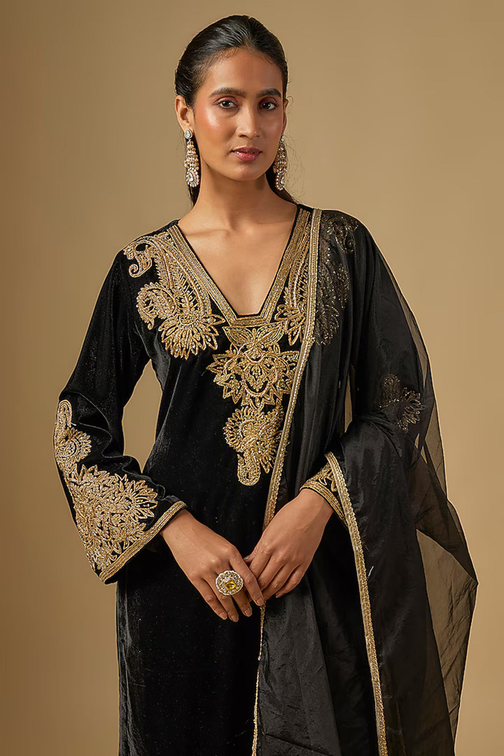Velvet Kurta Set