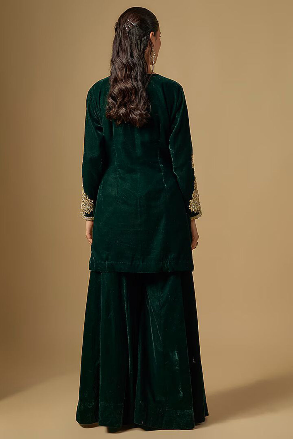 Velvet Sharara Set
